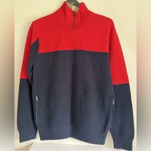NEW JCrew Sweater Mens MEDIUM   Nordic Fleece 1/4 Zip Polar Tek Pockets